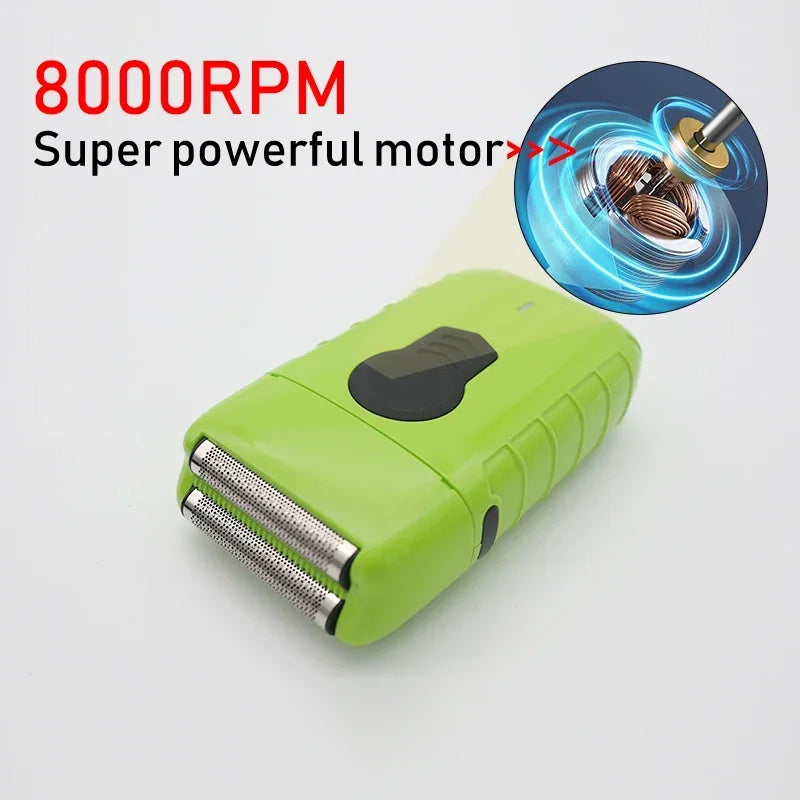 Professional Electric Shaver Double Knife Network 8000RPM Men's Hair Trimmer Barber Shop Salon Hair Clipper 1200mAh