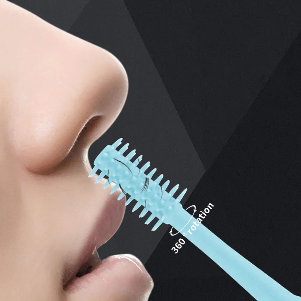 Portable Manual Nose Hair Trimmer Washable for Men and Women with Storage Box Waterproof Double Head Nose Hair Removal