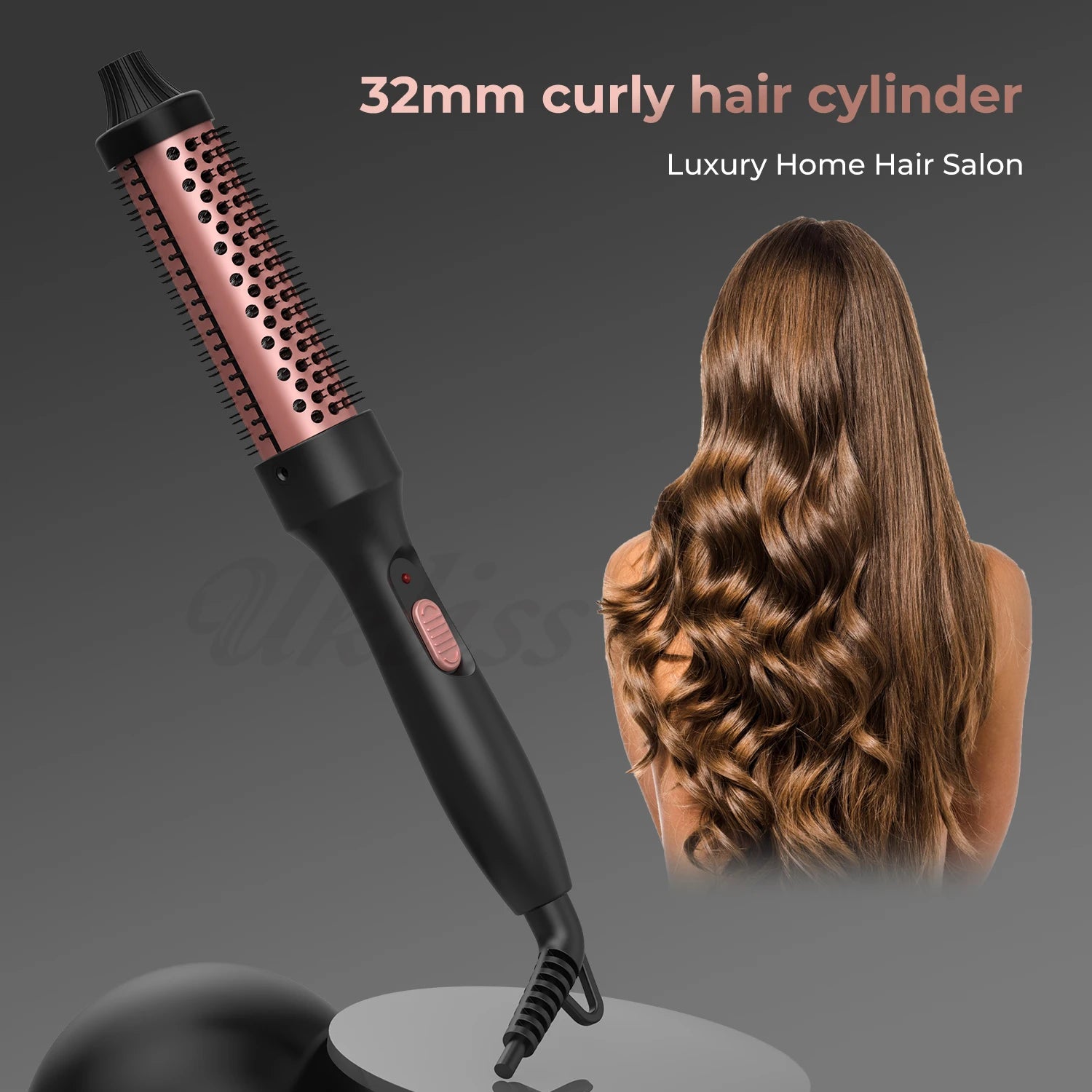 3 in 1 Thermal Brush Ceramic Hair Curler Comb Curling Wand Fast Heating Hot Brush Travel Curling Irons Double PTC Curling Brush