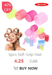 Hair Roller No Harm To Hair Magic Curler Natural Curling No Heat Hair Bangs Volume Self-adhesive Hook & Loop DIY Styling Tools