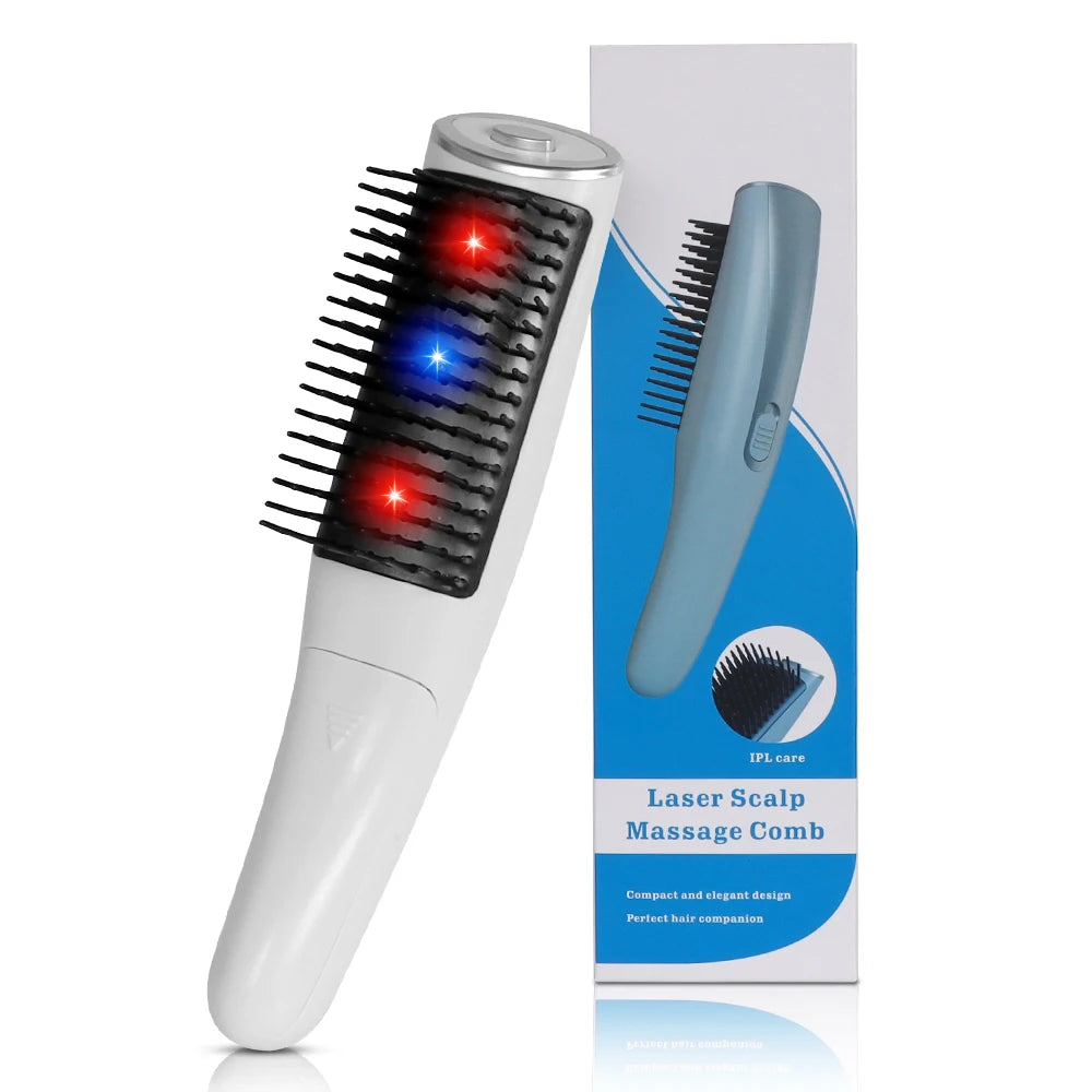 Vibration Laser Hair Regrowth Comb Head Scalp Massager Anti Hair Loss Hairbrush Infrared Loss Treatment Products