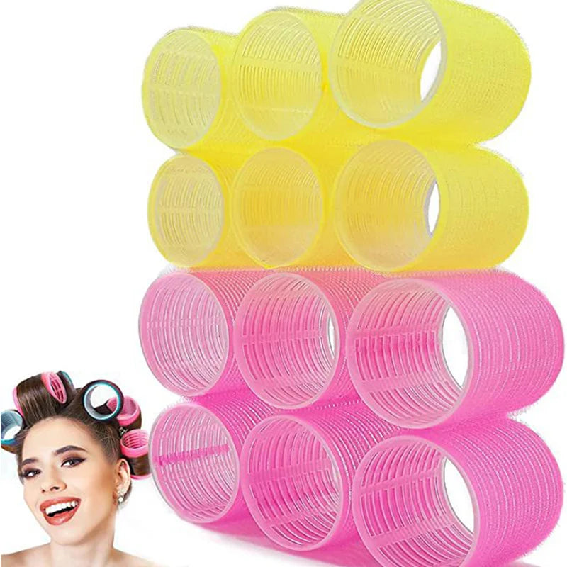 Hair Roller No Harm To Hair Magic Curler Natural Curling No Heat Hair Bangs Volume Self-adhesive Hook & Loop DIY Styling Tools