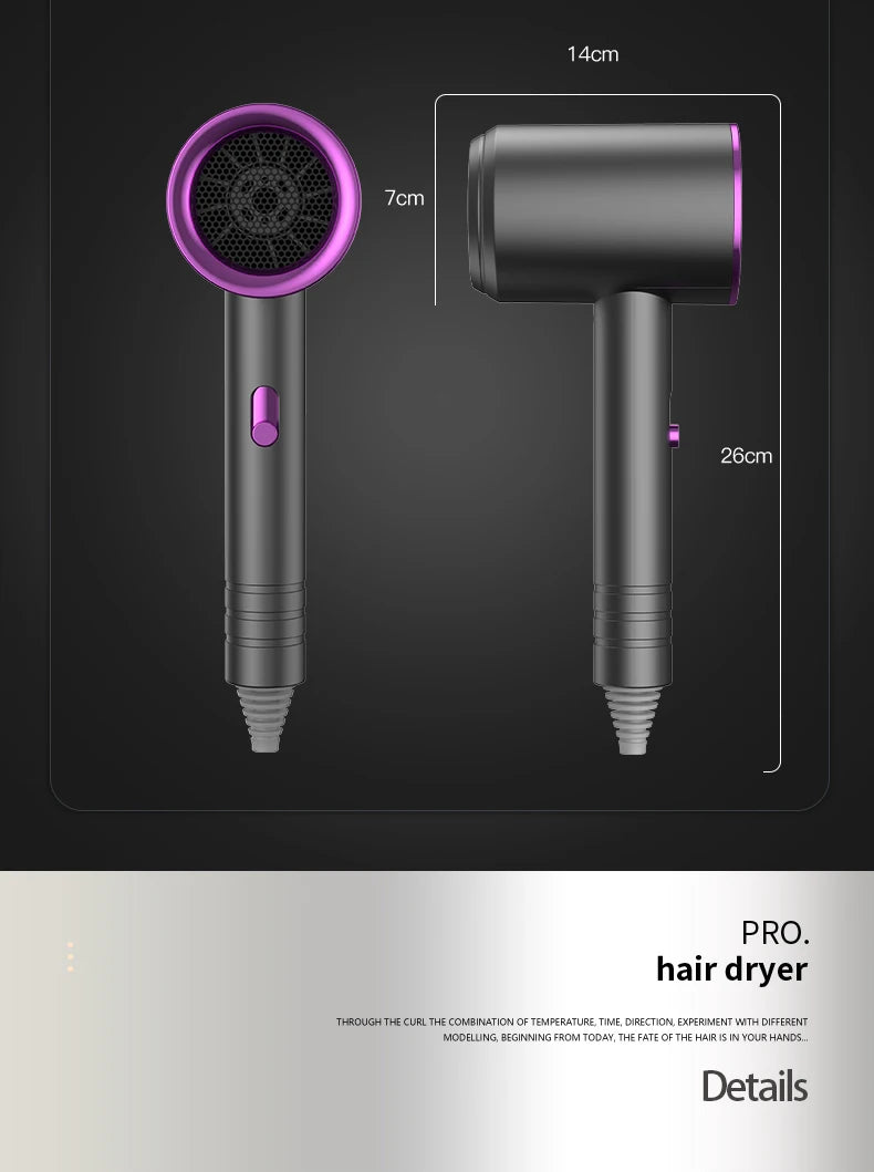 High Quality And Low Price Hair Dryer Free Shipping Available In EU, US, UK Plugs 110V~240V Voltage Safety Electric Hair Brush