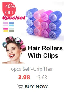 Hair Roller No Harm To Hair Magic Curler Natural Curling No Heat Hair Bangs Volume Self-adhesive Hook & Loop DIY Styling Tools