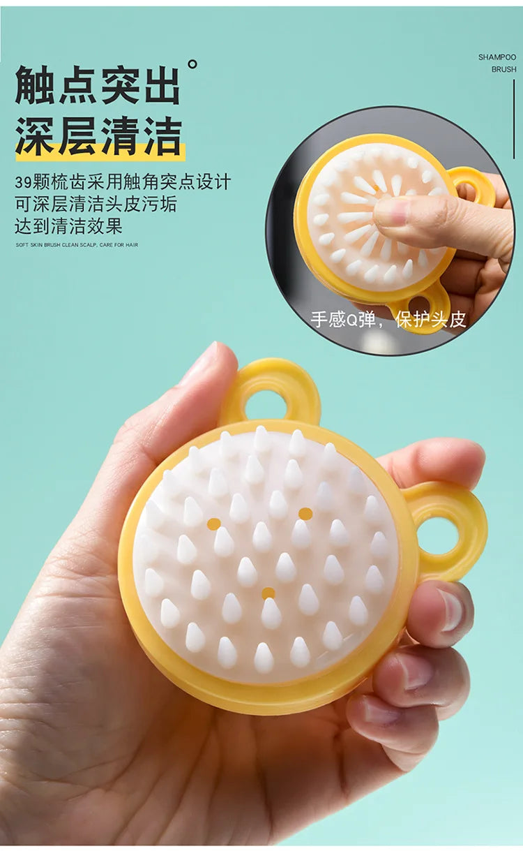 Newest Scalp Scrubber Shampoo Brush Massager Clean Scalp Comb Hair Washing Brush Scalp Exfoliator Brush Head Scrubber Tools