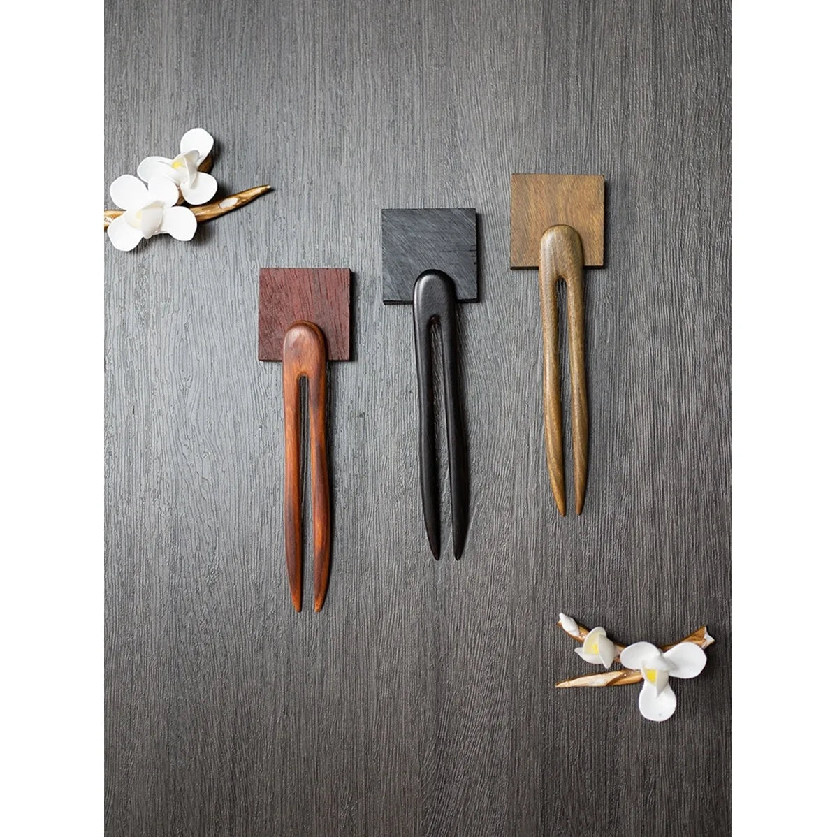 Simple Chinese Hair Sticks Wooden U Shaped Hair Forks for Women Hair Bun Maker Hairpins Accessories Retro Fashion Headpieces