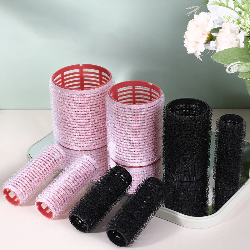 6Pcs Hair Roller Set Self Grip Heatless Hair Curler Different Size No Heat Women Self-adhesive Curling Hairdressing Styling Tool