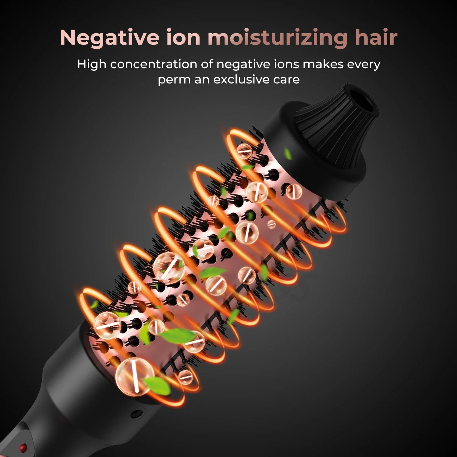 Round Hair Curler Thermal Brush Roller Heated Curling Comb