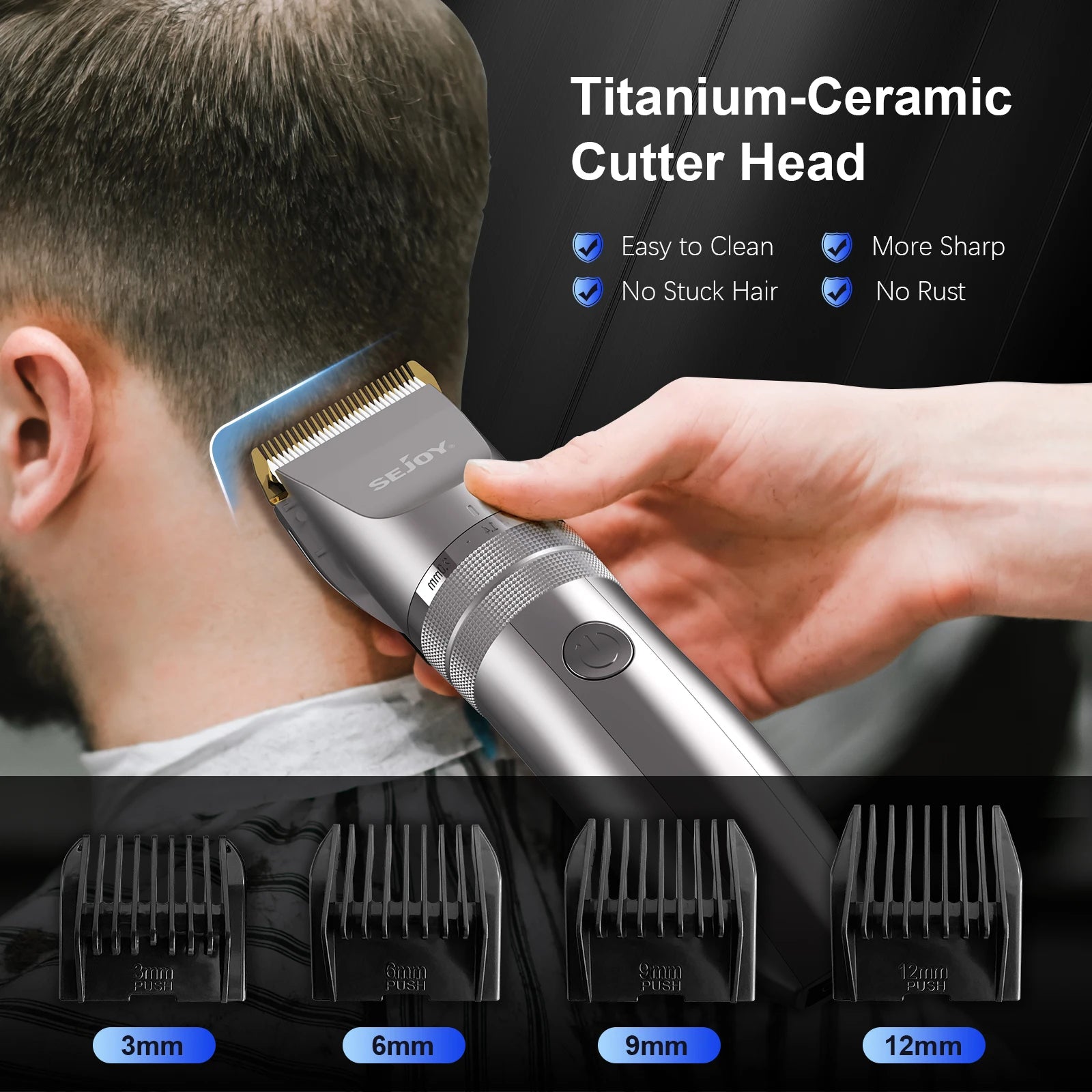 Electric Hair Cutting Machine 5-gear Adjustable Precision Professional Hair Clipper For Men Adults Kids Cordless Hair Trimmers