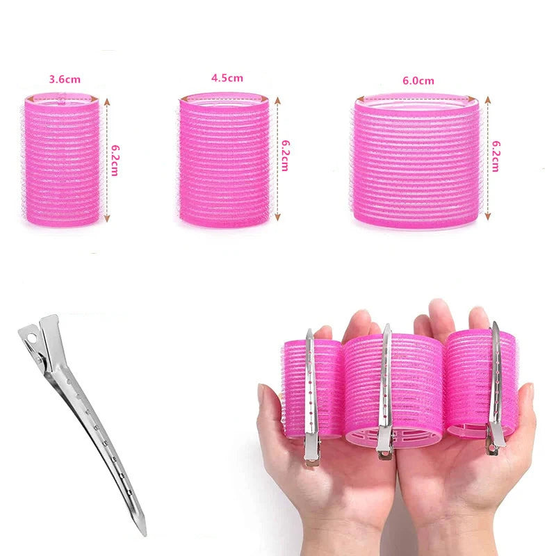 Hair Roller No Harm To Hair Magic Curler Natural Curling No Heat Hair Bangs Volume Self-adhesive Hook & Loop DIY Styling Tools