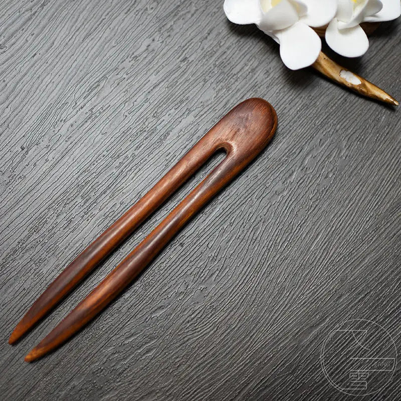 Simple Chinese Hair Sticks Wooden U Shaped Hair Forks for Women Hair Bun Maker Hairpins Accessories Retro Fashion Headpieces