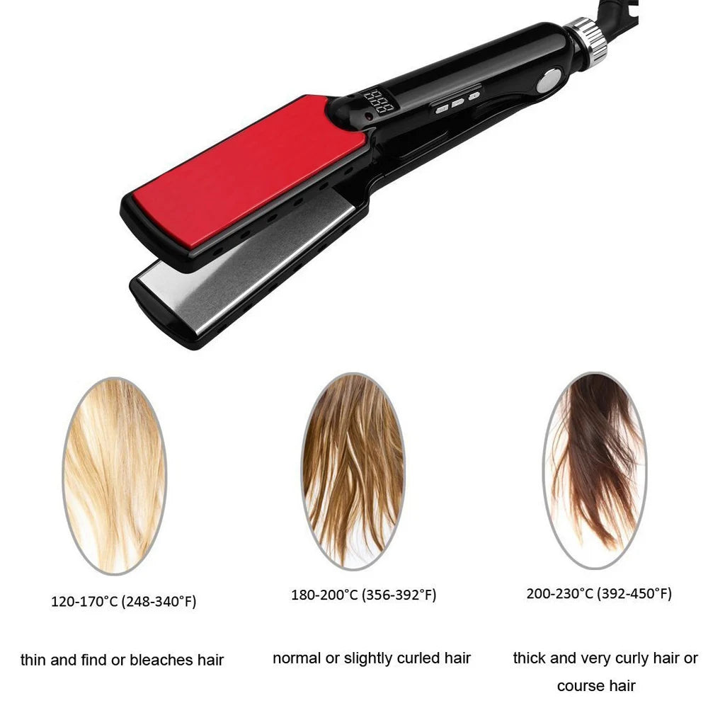 Titanium Hair Straightener 480F High Temperature Professional Wide Plates Hair Plank MCH Treatment Hair Flat Irons